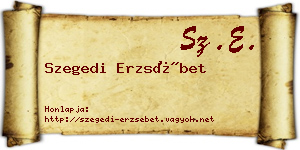Szegedi Erzsébet névjegykártya