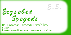 erzsebet szegedi business card